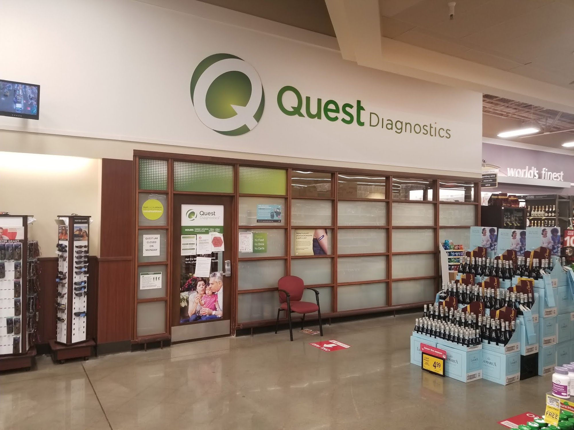 QUEST DIAGNOSTICS INSIDE ADDISON TOM THUMB STORE EMPLOYER DRUG