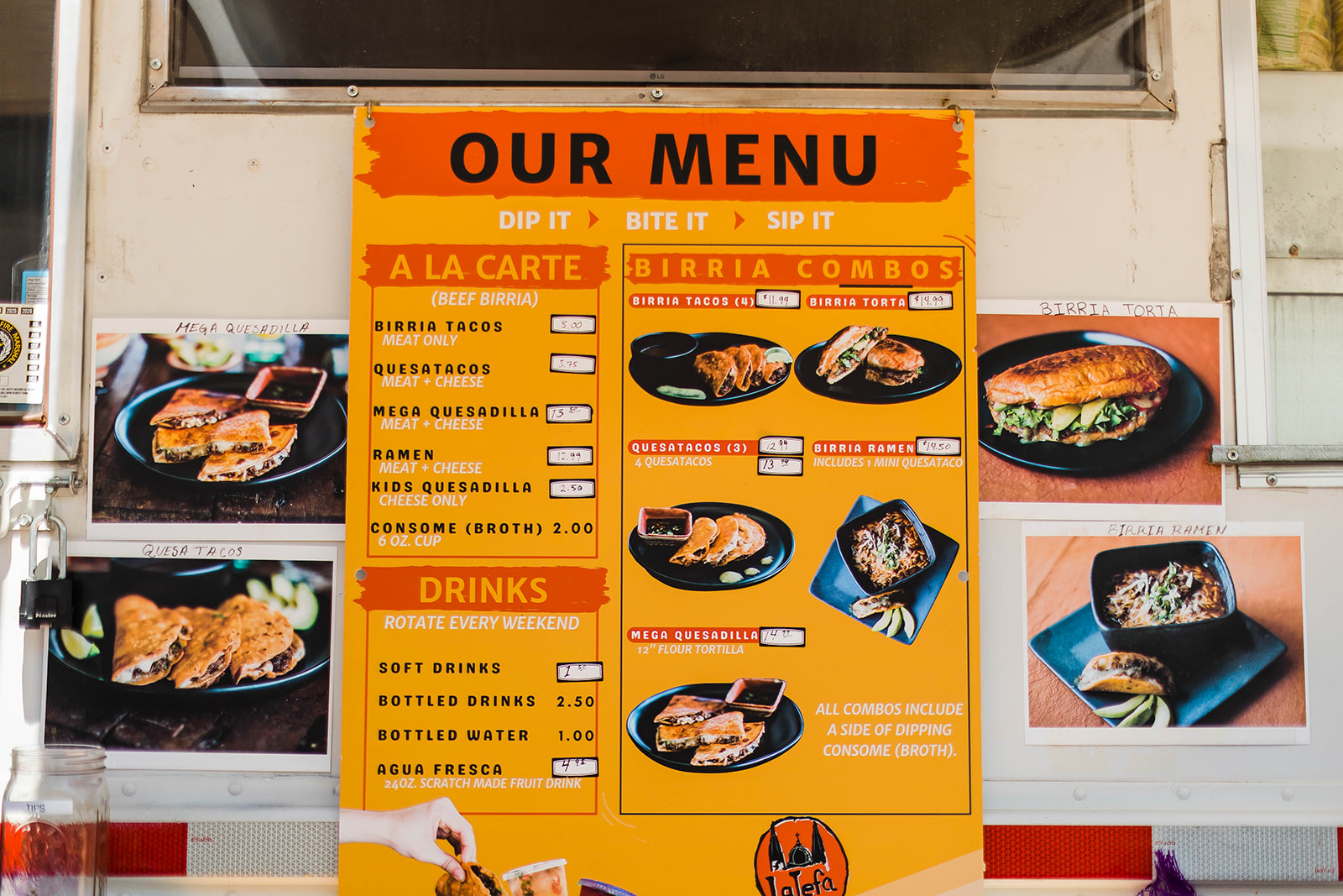 LaJefa Homestyle Birria Menu
