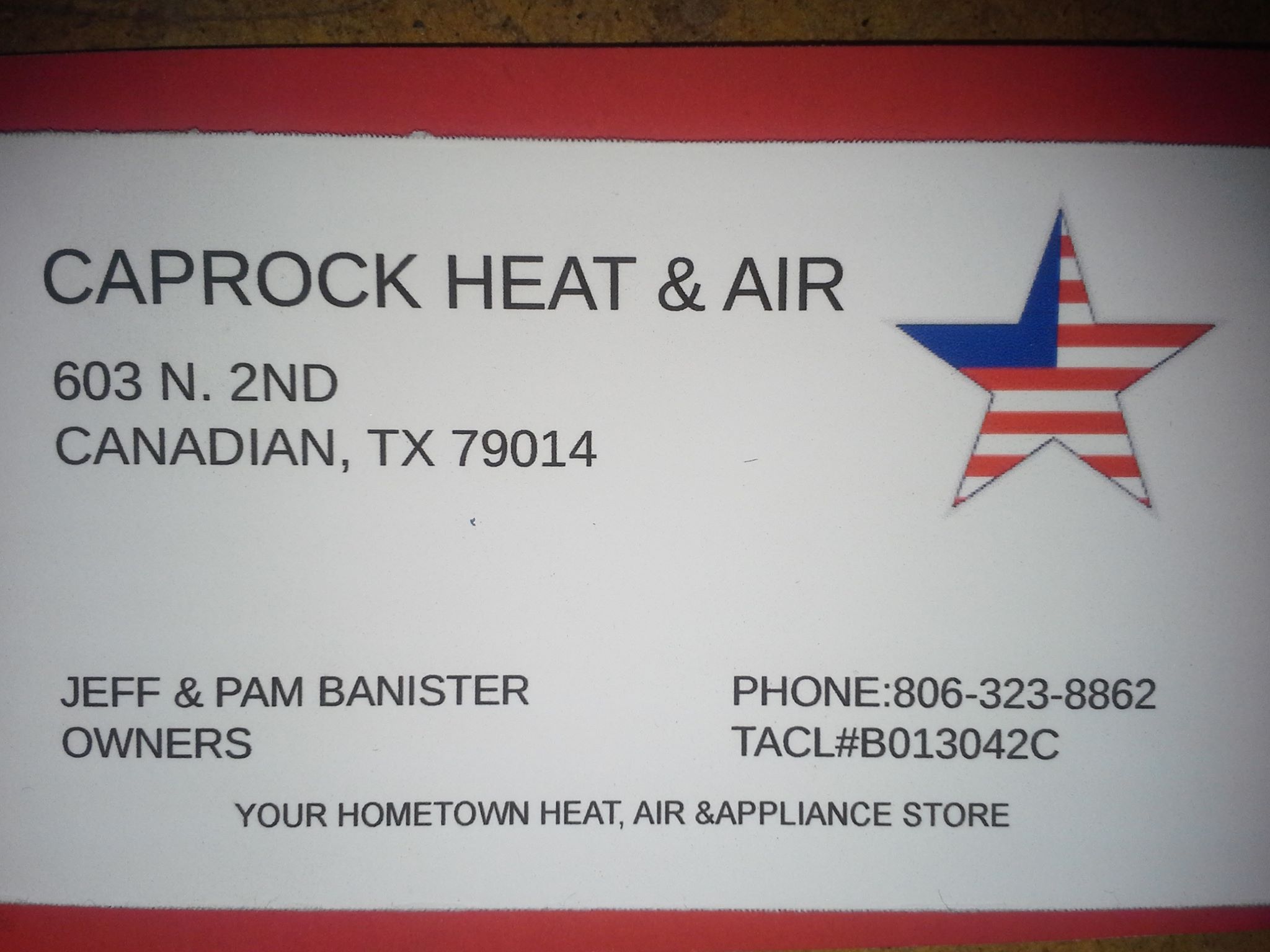 Caprock Heat & Air 603 N 2nd St, Canadian Texas 79014