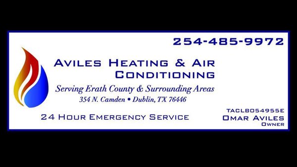 Aviles Heating & Air Conditioning 354 N Camden St, Dublin Texas 76446