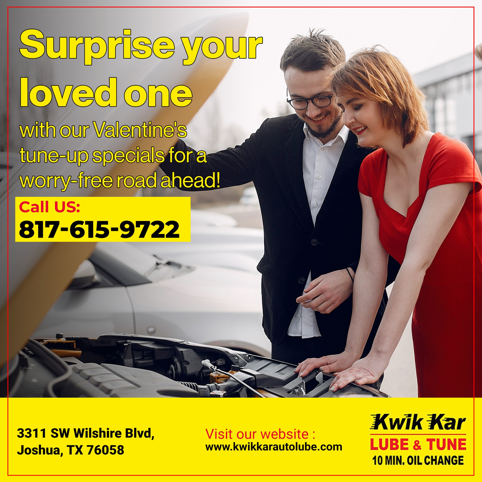 Kwik Kar Lube & Tune Complete Auto Repair 3311 SW Wilshire Blvd, Joshua Texas 76058