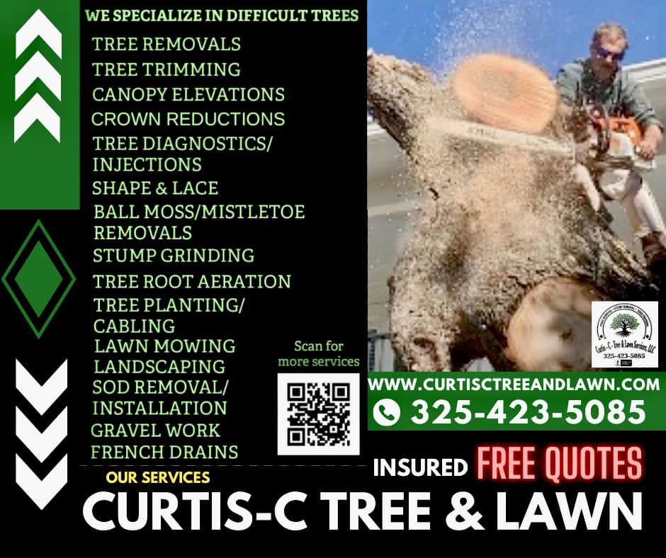 Curtis-C Tree & Lawn Services, LLC 3949 RM 1431, Kingsland Texas 78639