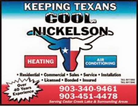 Nickelson Heating and Air Conditioning 405 W Mason St A, Mabank Texas 75147