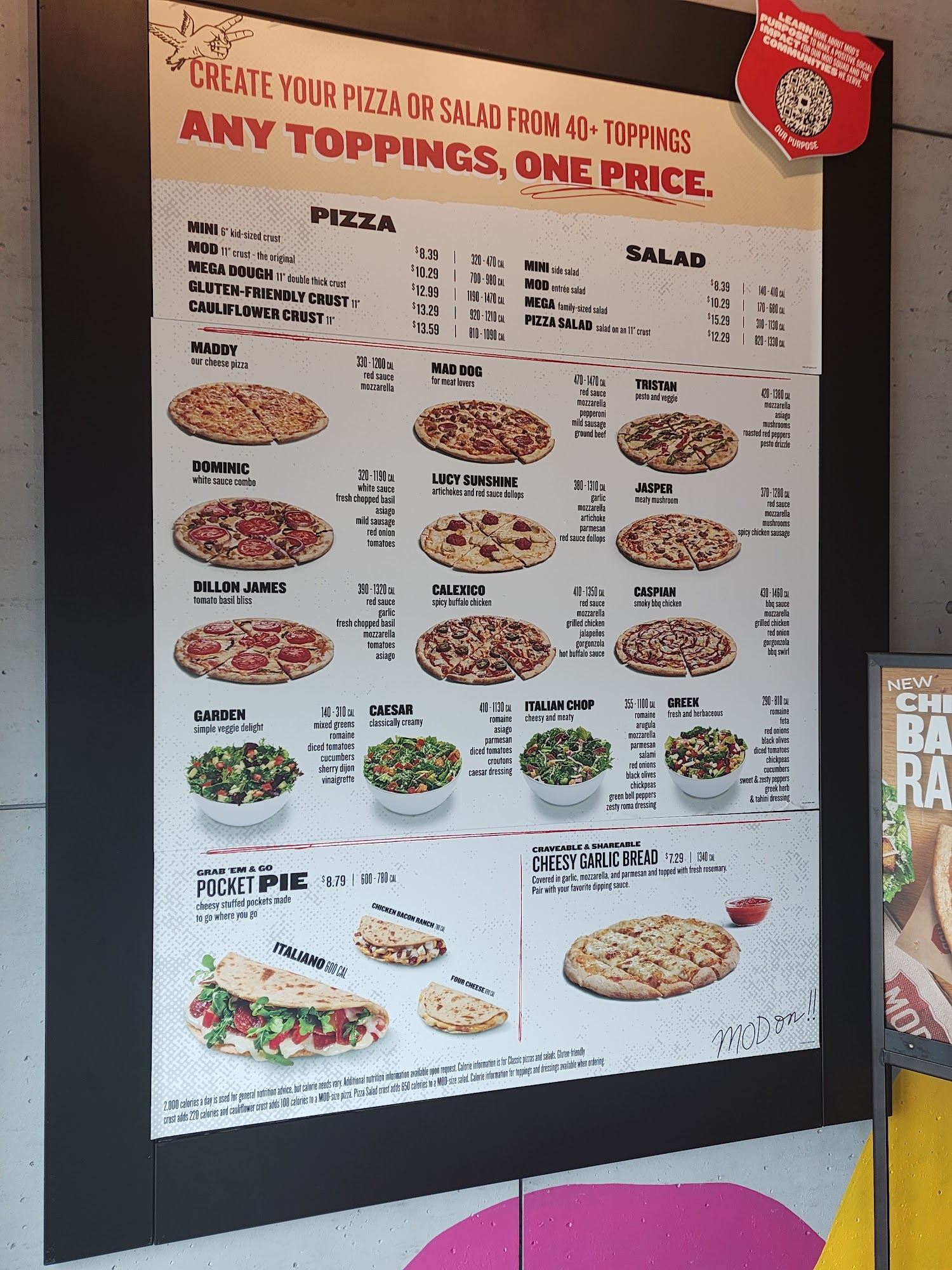 MOD Pizza Menu