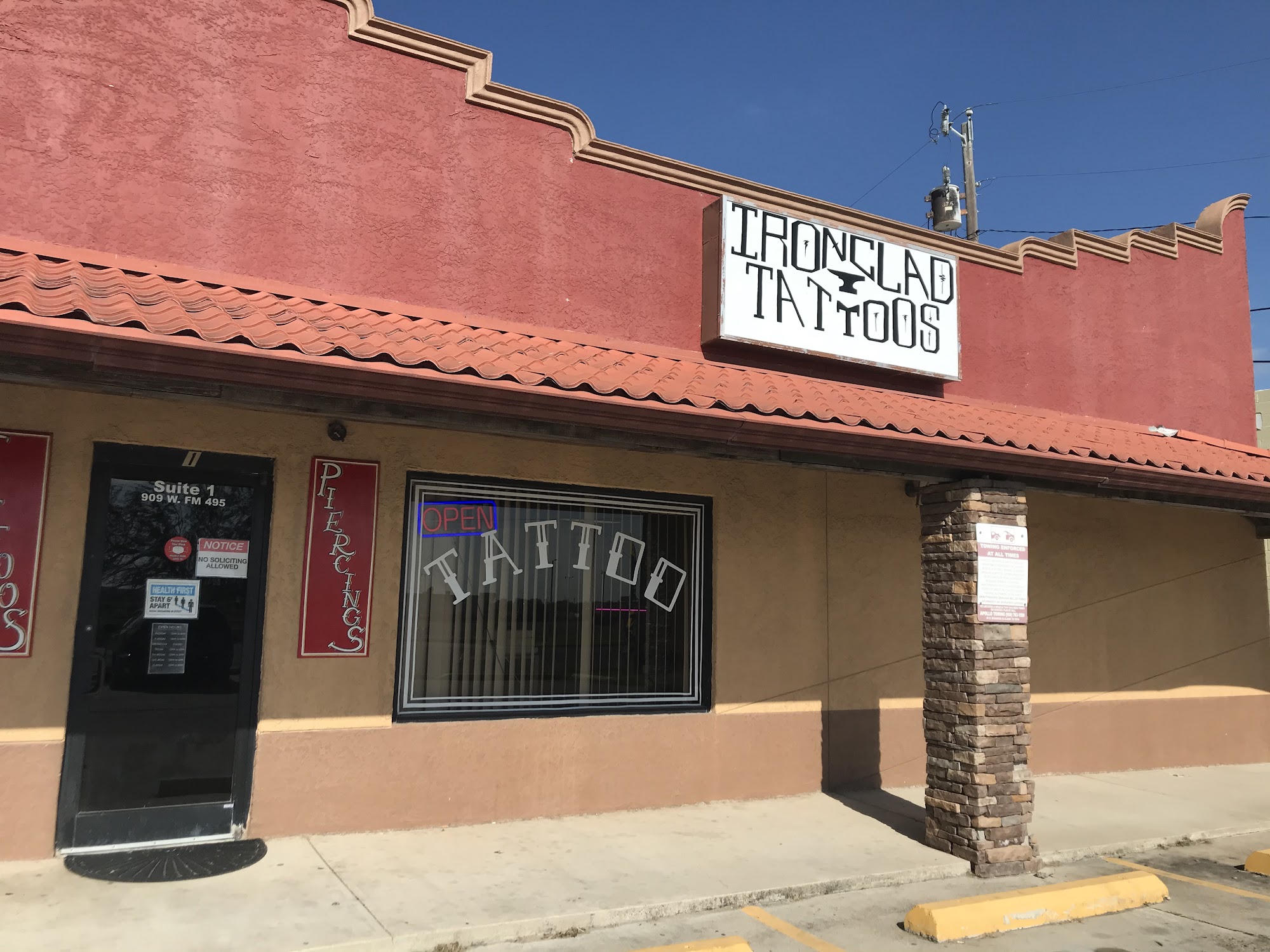 Ironclad Tattoo Studio 909 W Farm to Market 495 #1, San Juan Texas 78589