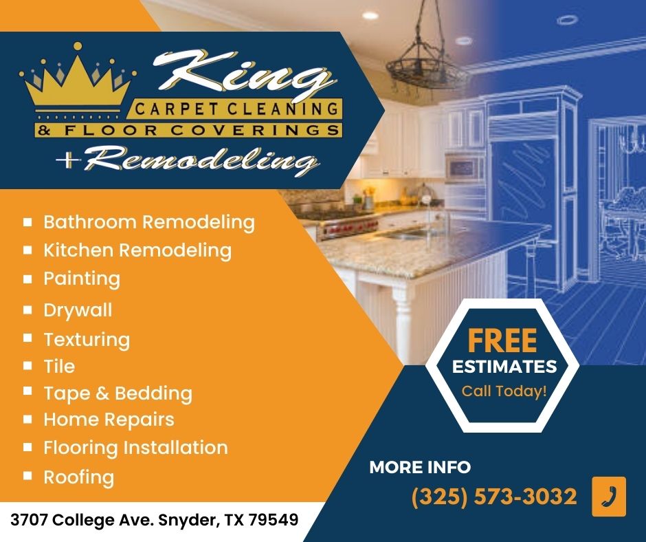 King Carpet Cleaning 3707 College Ave, Snyder Texas 79549