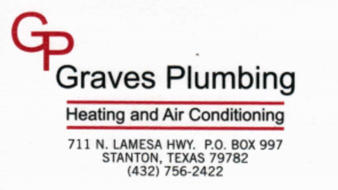 Graves Plumbing Heating & AC 711 N Lamesa Hwy, Stanton Texas 79782