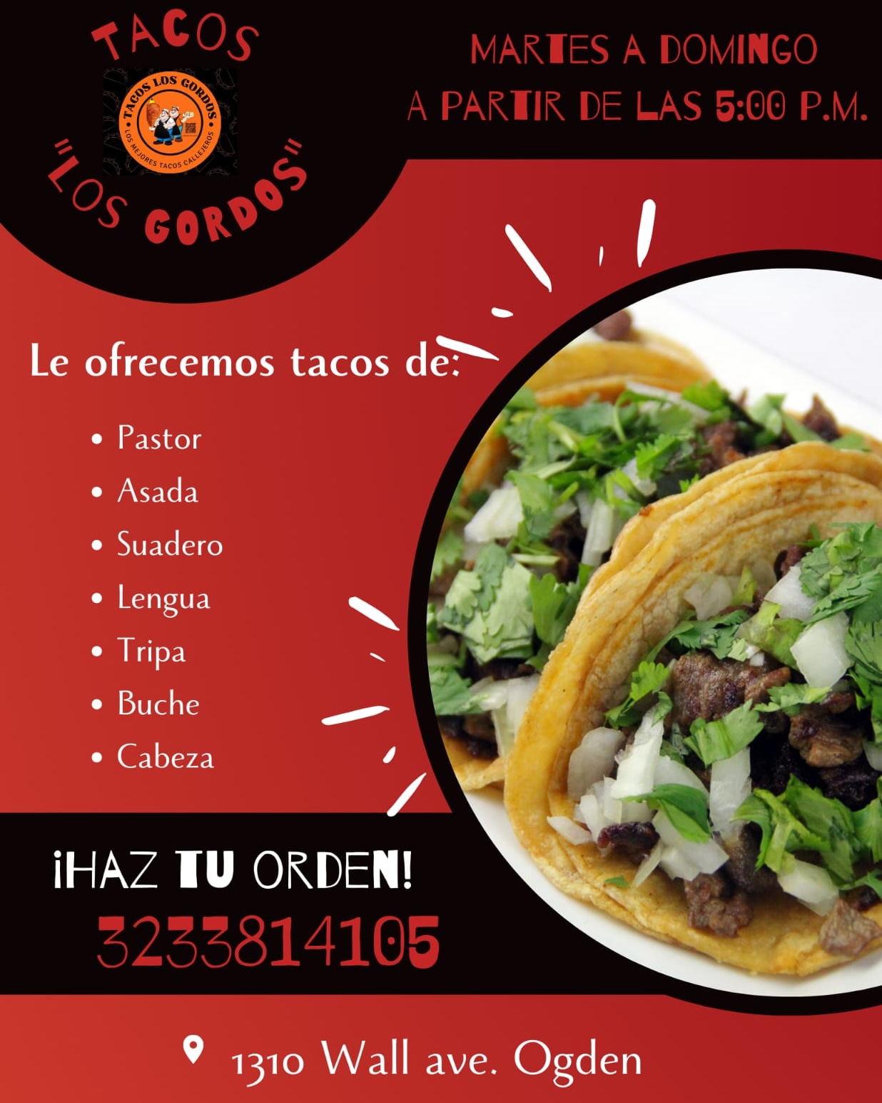 Tacos los gordos Menu