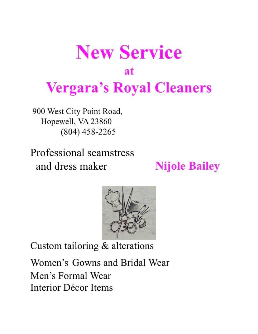 Vergara's Royal Cleaners 900 W City Point Rd, Hopewell Virginia 23860