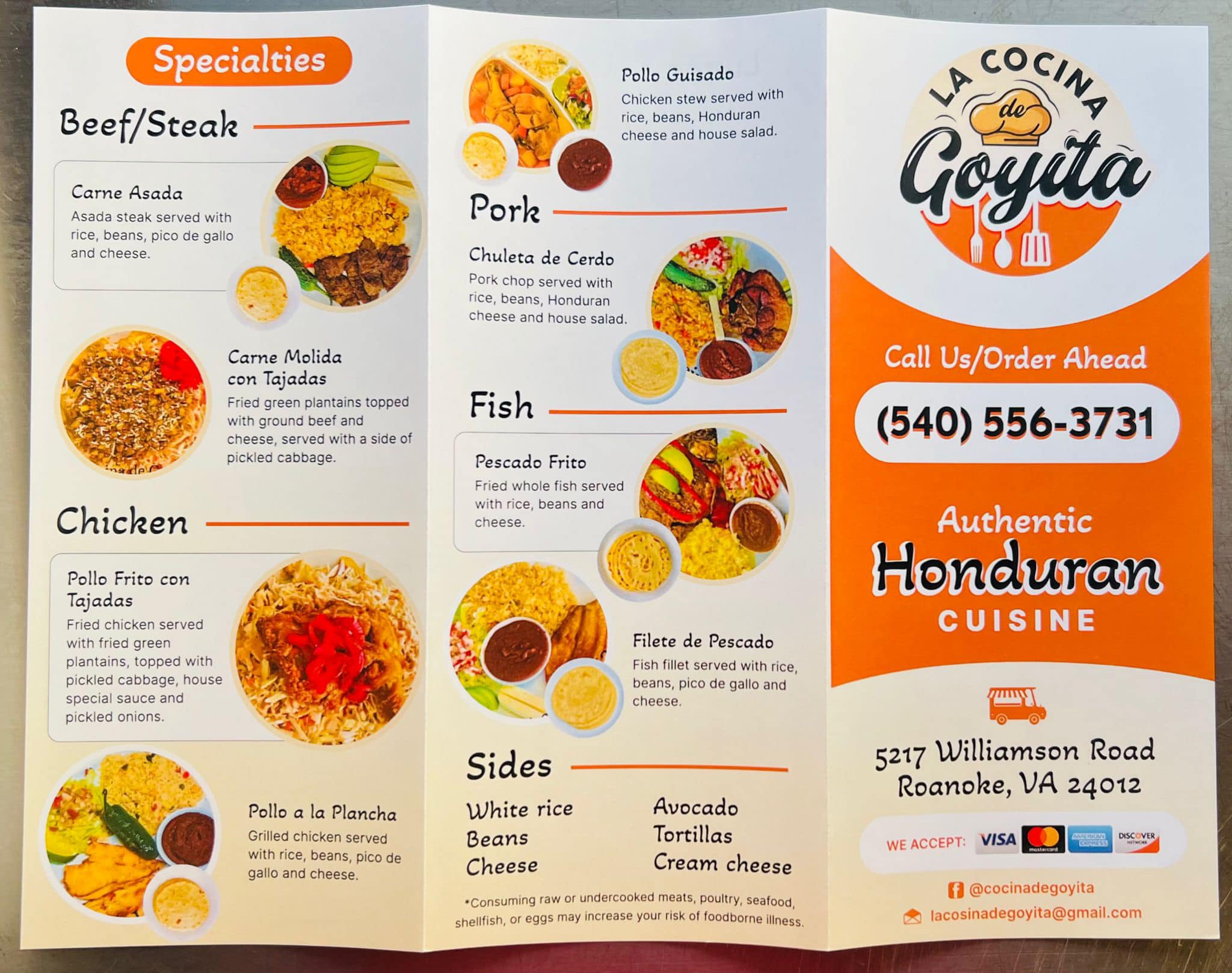 LA COCINA DE GOYITA Menu