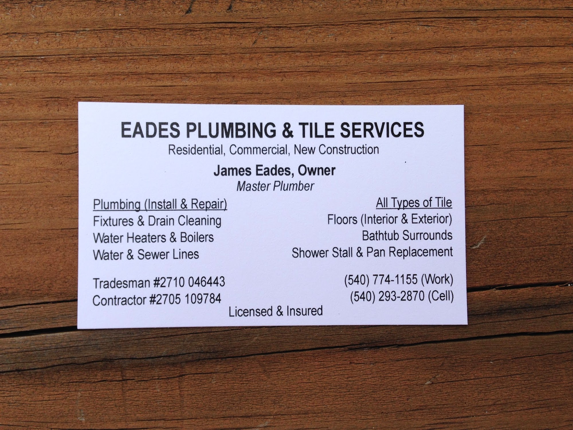 Eades Plumbing & Tile Services