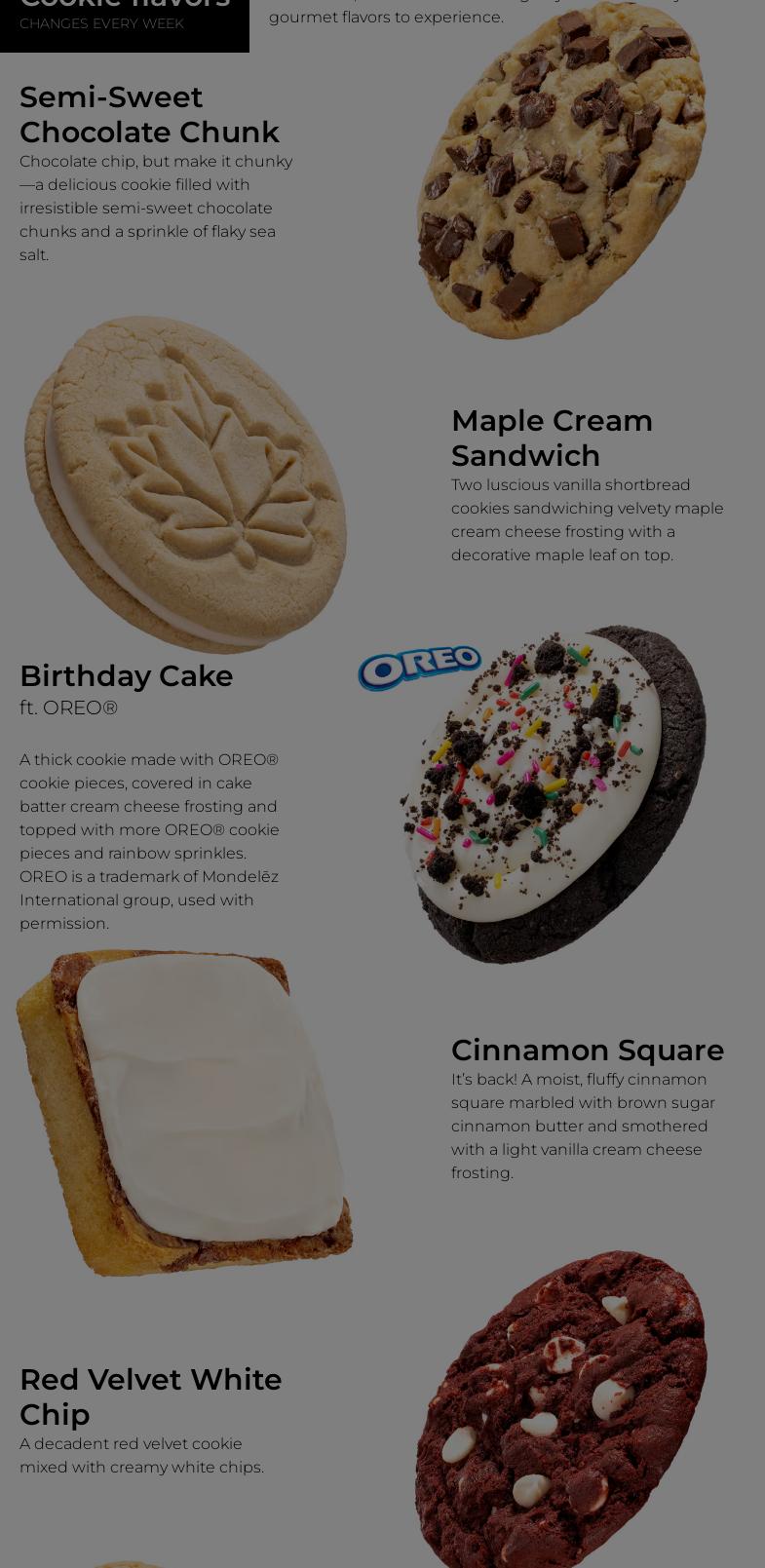 Crumbl - Winchester Menu