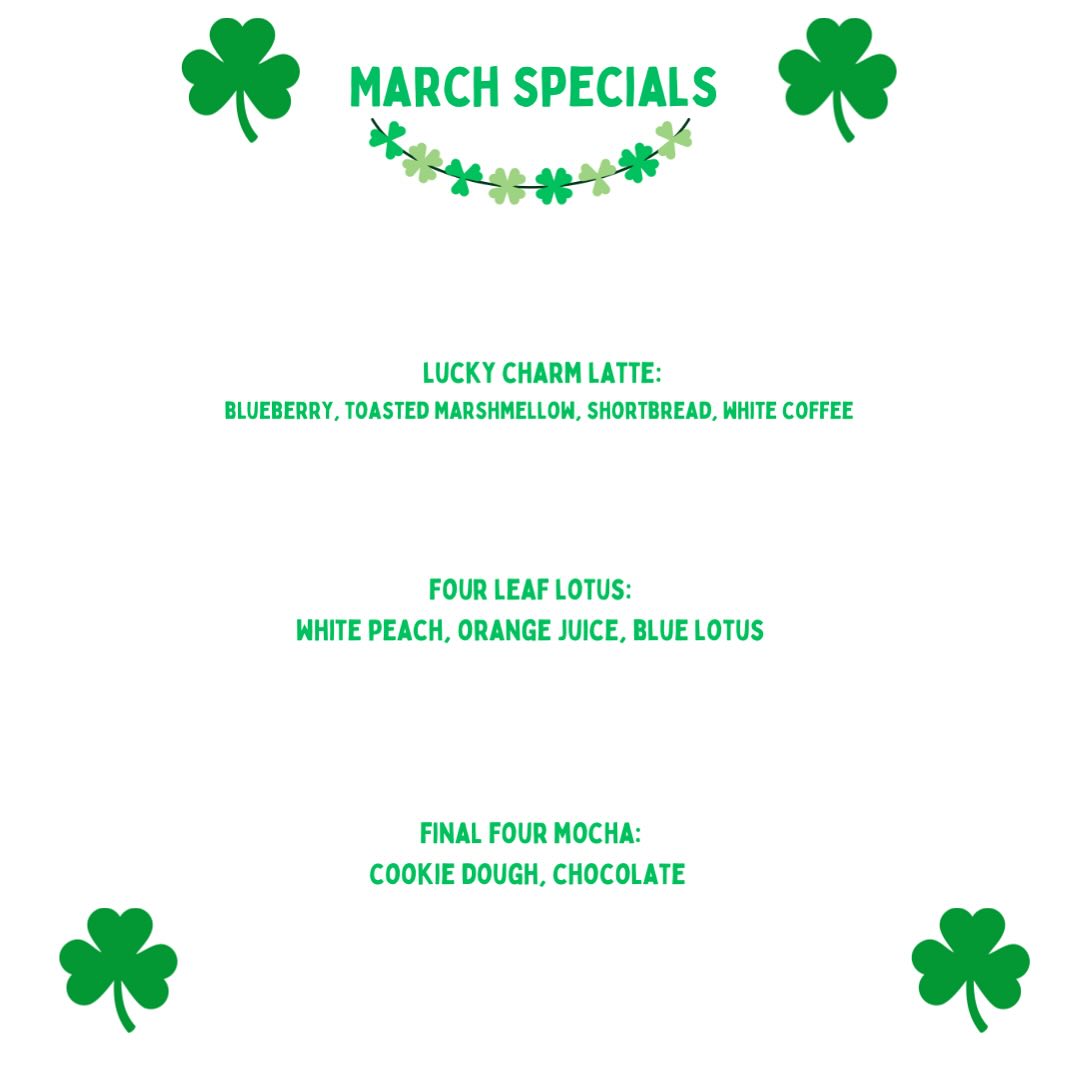 Serendipity Coffee Menu