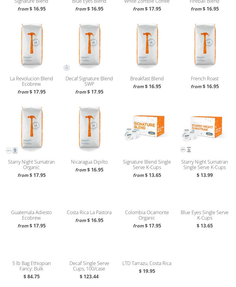 Thomas Hammer Coffee Roaster Menu