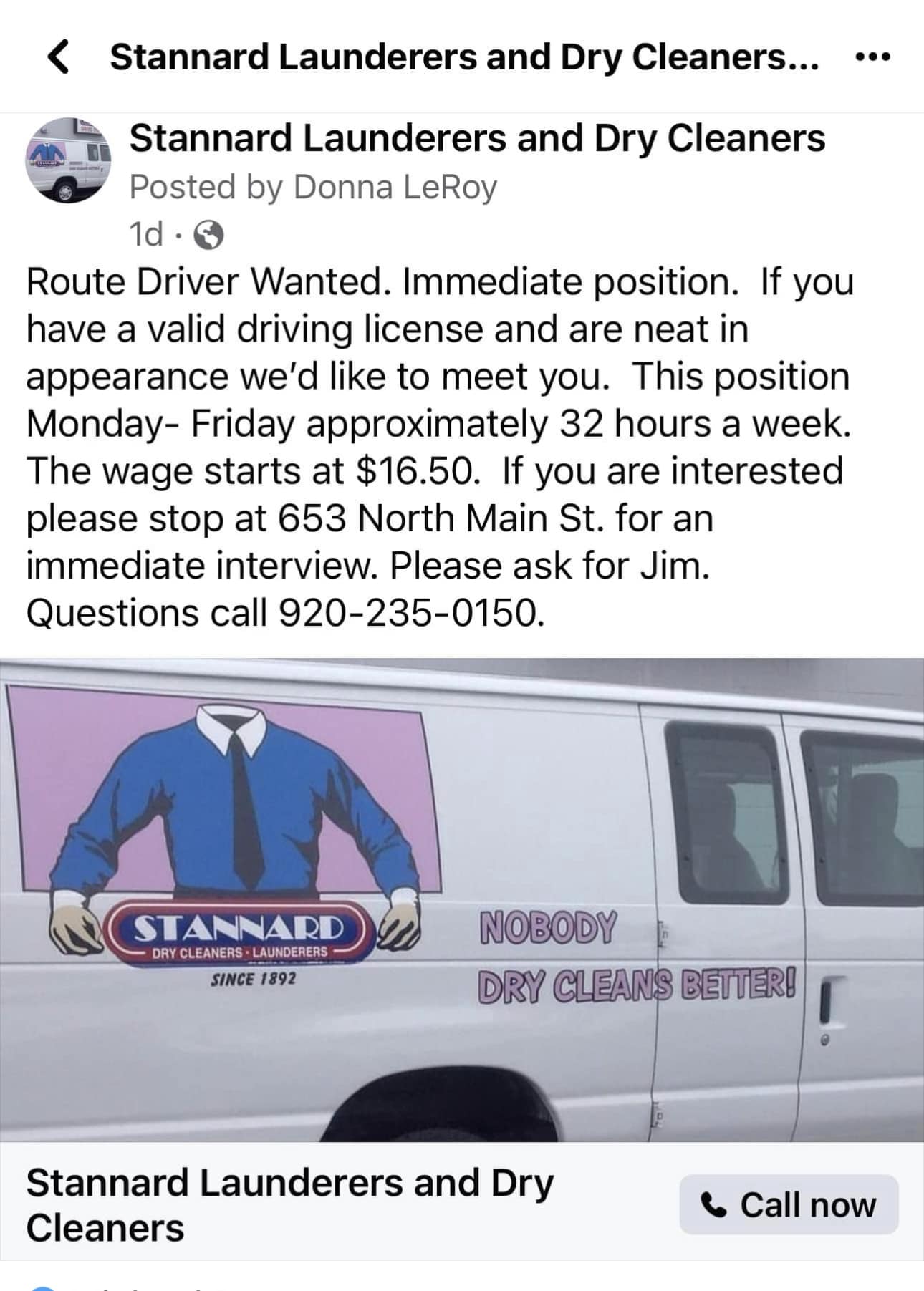 Stannard Drycleaners & Lndrrs