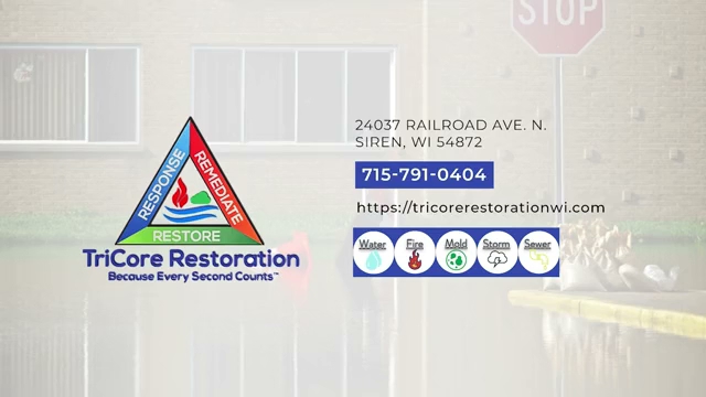 TriCore Restoration- Water, Fire, Mold, Storm Damage, Roofing, Windows. 24037 Railroad Ave N, Siren Wisconsin 54872