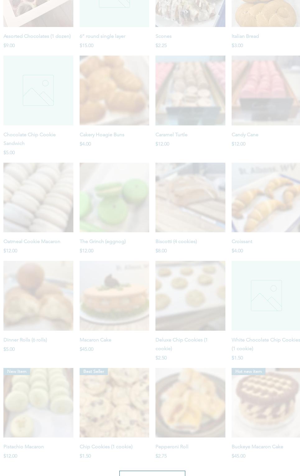 Montanaro Cakery & Macarons Menu