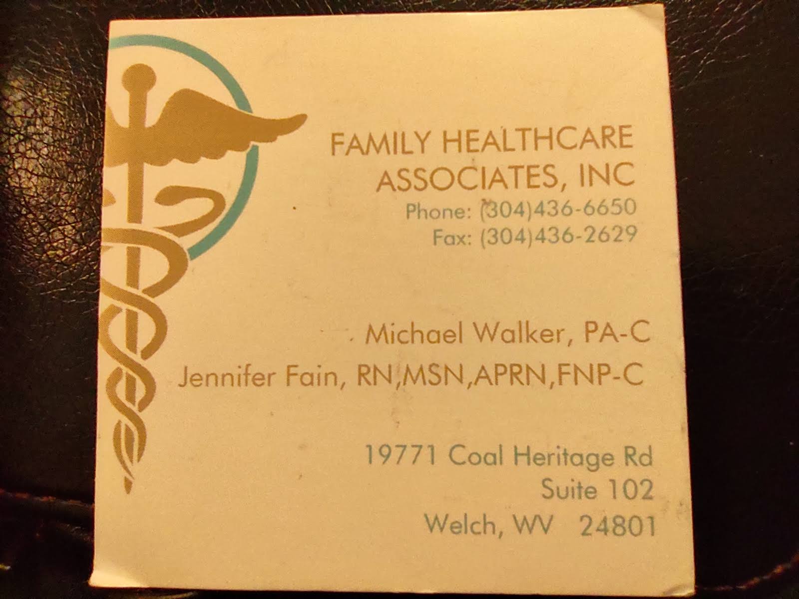 Family Healthcare Associates 19771 Coal Heritage Rd Suite 102, Welch West Virginia 24801